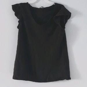 Black very casual short sleeve shirt f